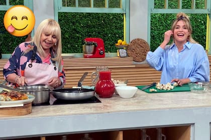 Claudia Villafañe visitó Cocineros argentinos