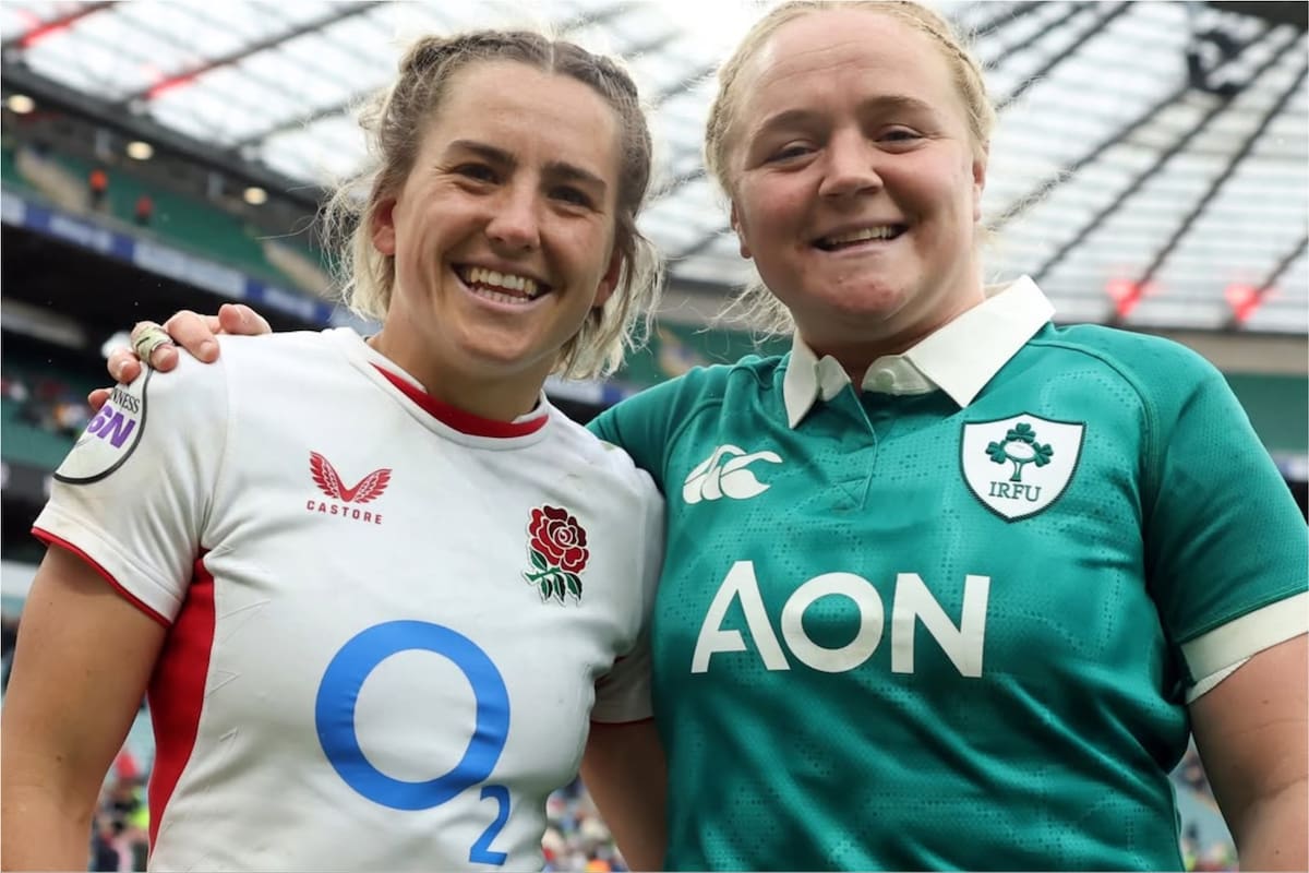 Claudia y Cliodhna Moloney-MacDonald se enfrentaron en un partido del torneo Seis Naciones entre Inglaterra e Irlanda