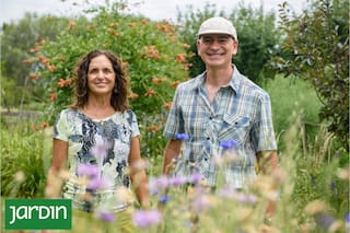 Una original huerta-jardín que incluye gran variedad de plantas, frutales y hasta flores comestibles