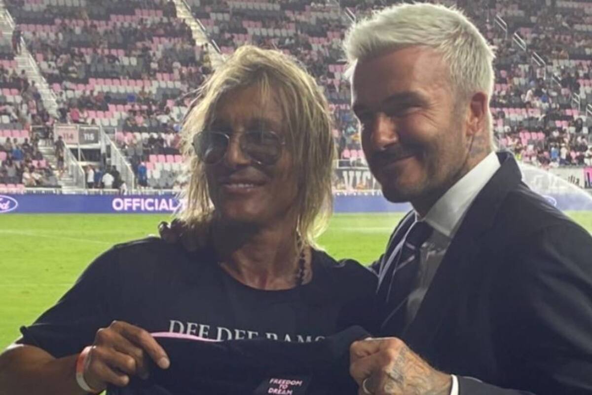 Claudio Caniggia y David Beckham