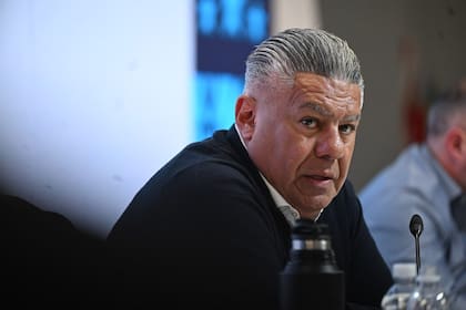 Claudio Chiqui Tapia, en la reunión de Comité Ejecutivo en el predio Lionel Messi de Ezeiza