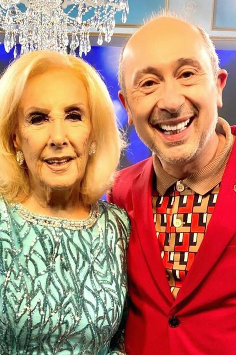 Claudio Cosano, diseñador. Con Mirtha Legrand.
