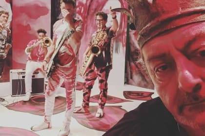 Claudio Rissi en la grabación del video de "Venganza", que dirigió Adrián Israel Caetano