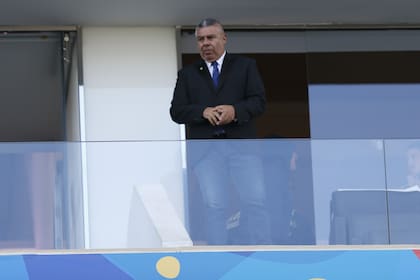 Claudio Tapia, durante la disputa de la Copa América en Brasil; debe acudir el 23 de este mes a la reunión de Conmebol en la que estarán los demás presidentes del fútbol sudamericano, incluido Alejandro Domínguez.
