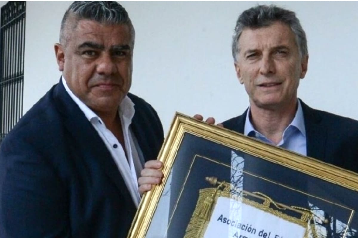 Claudio Tapia, presidente de la AFA, y Mauricio Macri, presidente de la Nación