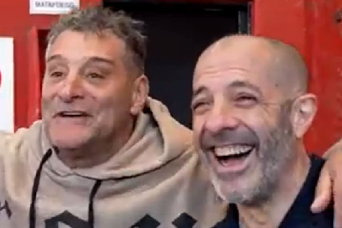 Claudio "Turco" García junto a Daniel Amoroso, dos integrantes de la lista del Partido Integrar y quienes se presentarán como candidatos a diputados nacionales en octubre