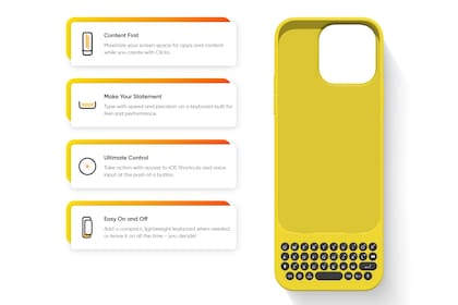 Click, la funda para iPhone que agrega un teclado
