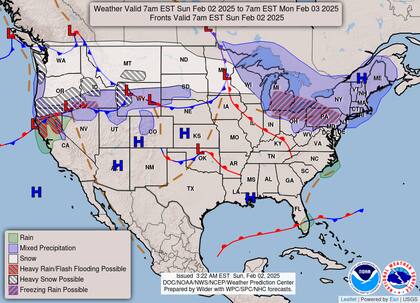 Clima en Estados Unidos para el día de la marmota