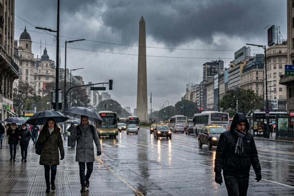 Clima: se espera una semana de lluvias torrenciales y frío (Foto ilustrativa generada con IA)