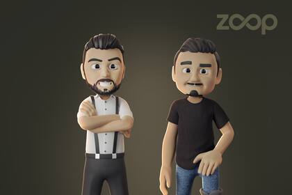 Co-CEOs, Tim Stokely and RJ Phillips, in the company's signature #zoopcards character design. (Photo: Business Wire)