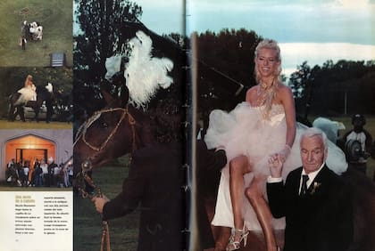 Cobertura de revista Gente del casamiento de Nicole Neumann y Nacho Herrero