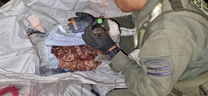Cobre y bronce incautado por Gendarmería