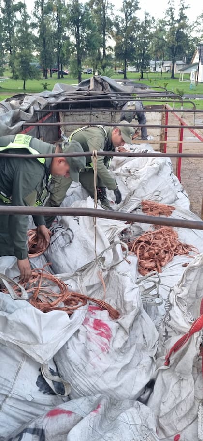 Cobre y bronce incautado por Gendarmería