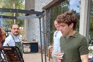 Qué comió y bebió Colapinto en la previa al Road Show