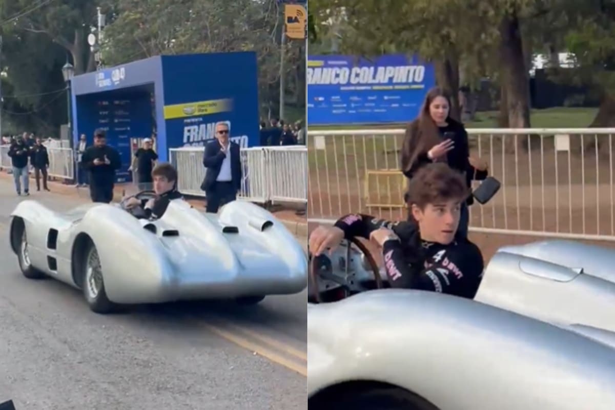 Colapinto en la Flecha de Plata de Fangio