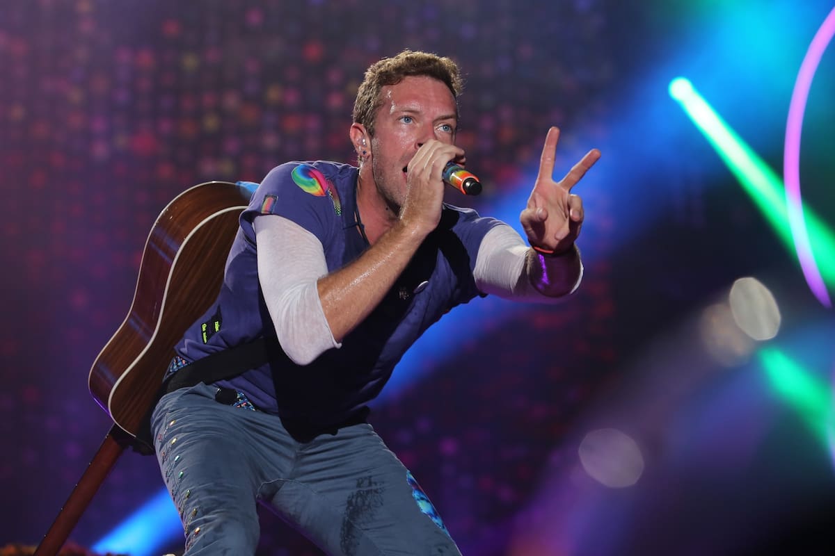 Coldplay, anoche, tocando en el estadio de Unico de La Plata