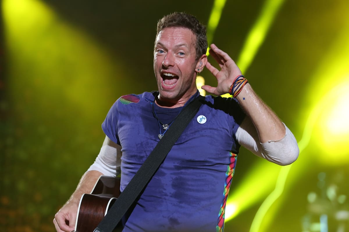 Coldplay, anoche, tocando en el estadio de Unico de La Plata