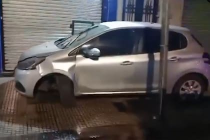 Colegiales: manejaba alcoholizado y chocó contra un árbol y un contendedor en basura