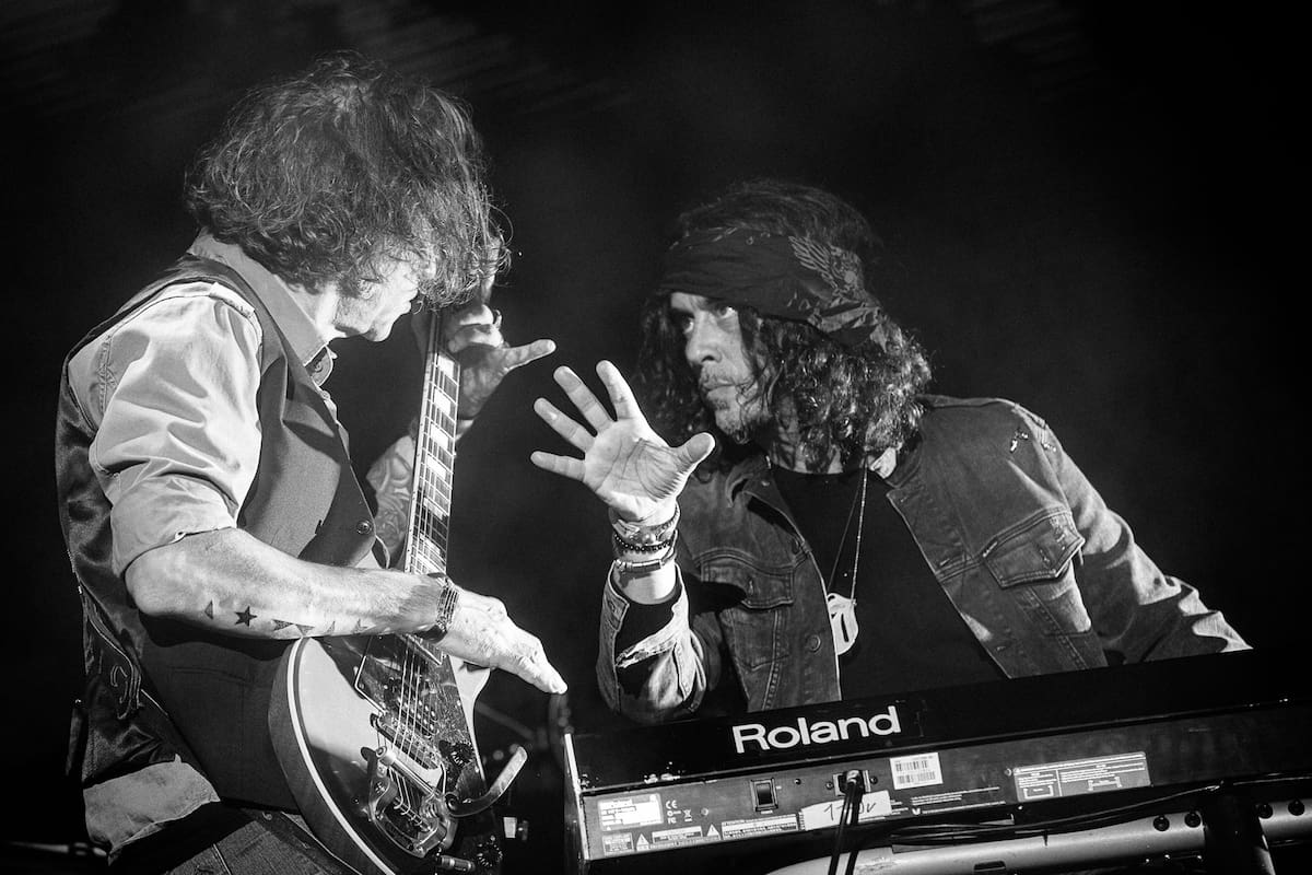 Coleman y Quintiero en el primer show de la gira Gracias Totales, el sábado en Bogotá