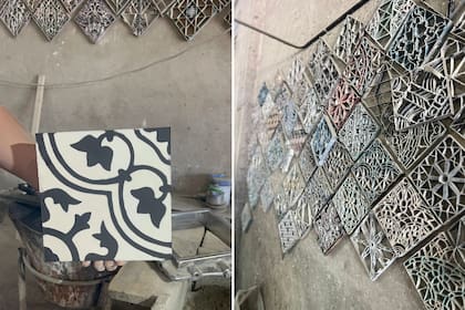 Colgados, agunos de los moldes históricos de la firma.