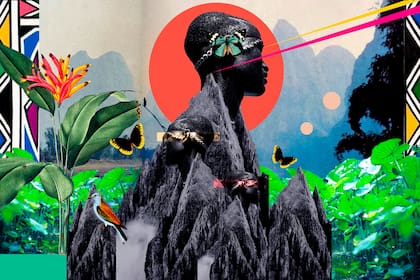 Collage digital de Analía Iglesias que acompaña el lanzamiento de la convocatoria "Ruge el bosque"
