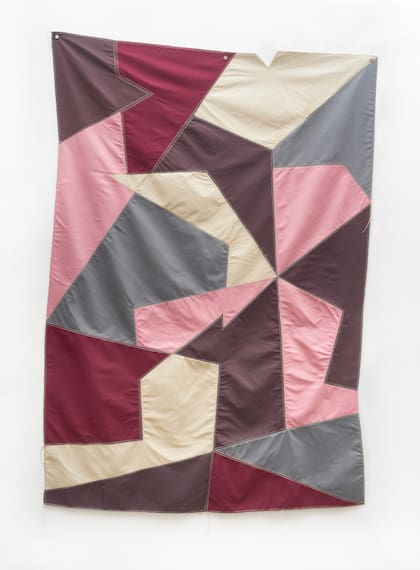Collage textil (2022) de Carla Beretta, de la serie Paraná