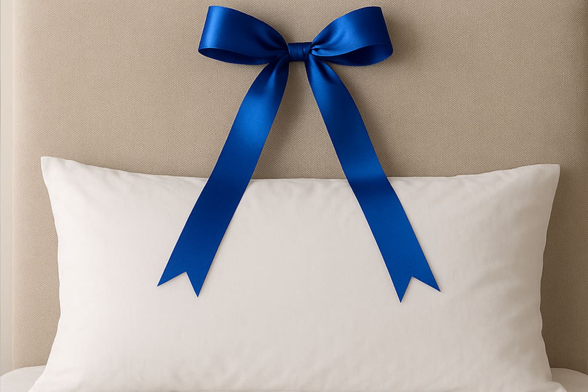 Colocar un lazo azul en la cama tiene varios beneficios según el Feng Shui (Foto: ChatGPT)