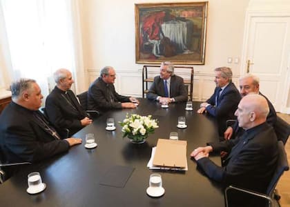 La primera visita de la conducción del Episcopado al presidente Alberto Fernández, en diciembre de 2019