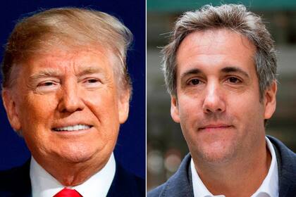 Combinación de fotos sin fecha donde se ve al expresidente estadounidense Donald Trump y Michael Cohen, quien era su abogado.