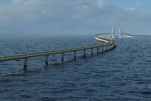 Comenzó la construcción del puente marítimo más largo de Sudamérica