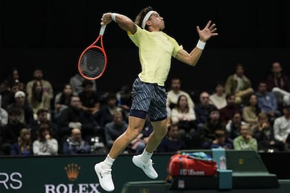Comesaña en acción, durante el Masters 1000 de París