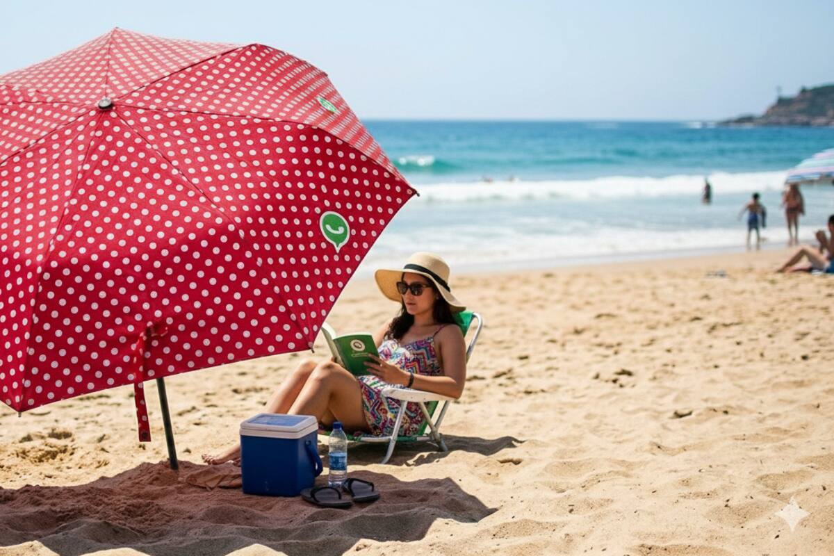 Cómo activar el "modo sombrilla a lunares" de WhatsApp