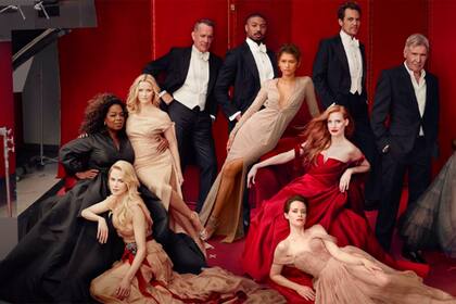 Como cada año, la revista publicó una foto previa a la entrega de los premios Oscar, pero esta vez el exceso de photoshop fue el protagonista