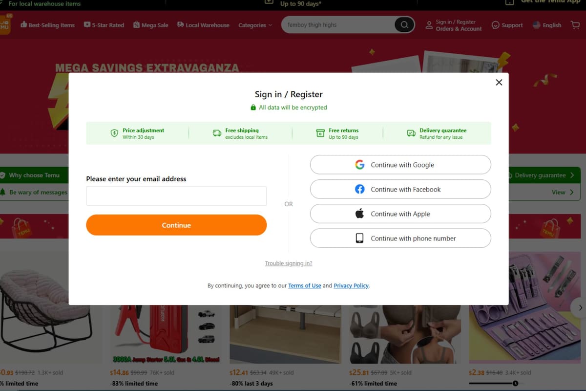 Cómo crearse un perfil en Temu