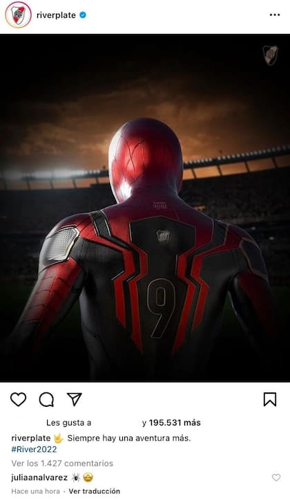 Como el Hombre Araña, River saludó a Julián