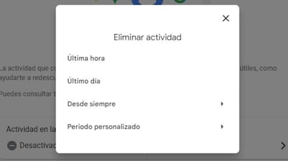 Cómo eliminar el historial de Google
(Foto: Captura de pantalla)