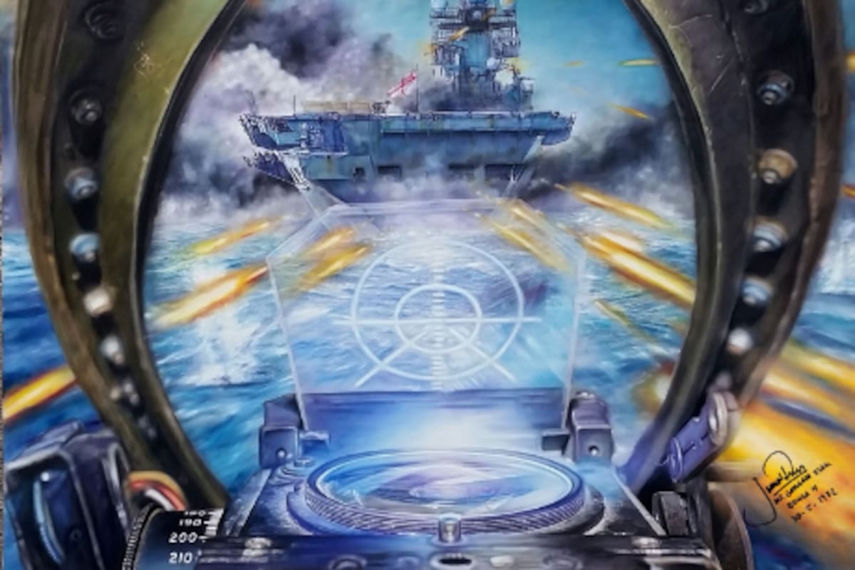 Como en "Top Gun": "Operación Invencible" adapta la perspectiva del piloto en la cabina del Skyhawk A4-C en el momento del ataque al portaaviones Invencible