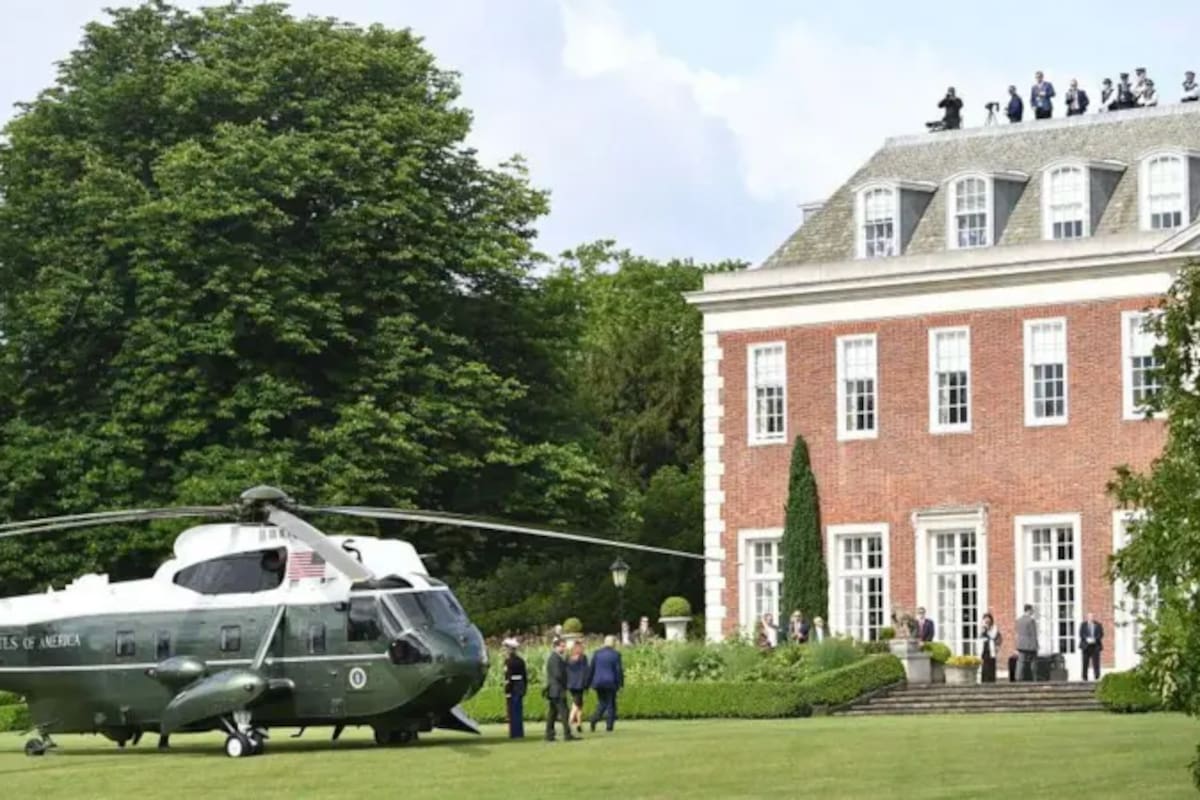 Cómo es Windfield House, la mansión del tamaño de 7 campos de fútbol en la que Trump y otros presidentes se alojan cuando visitan Reino Unido