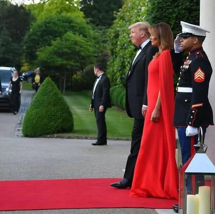 Los Trump organizaron cenas formales en Windfield durante visitas de Estado anteriores.