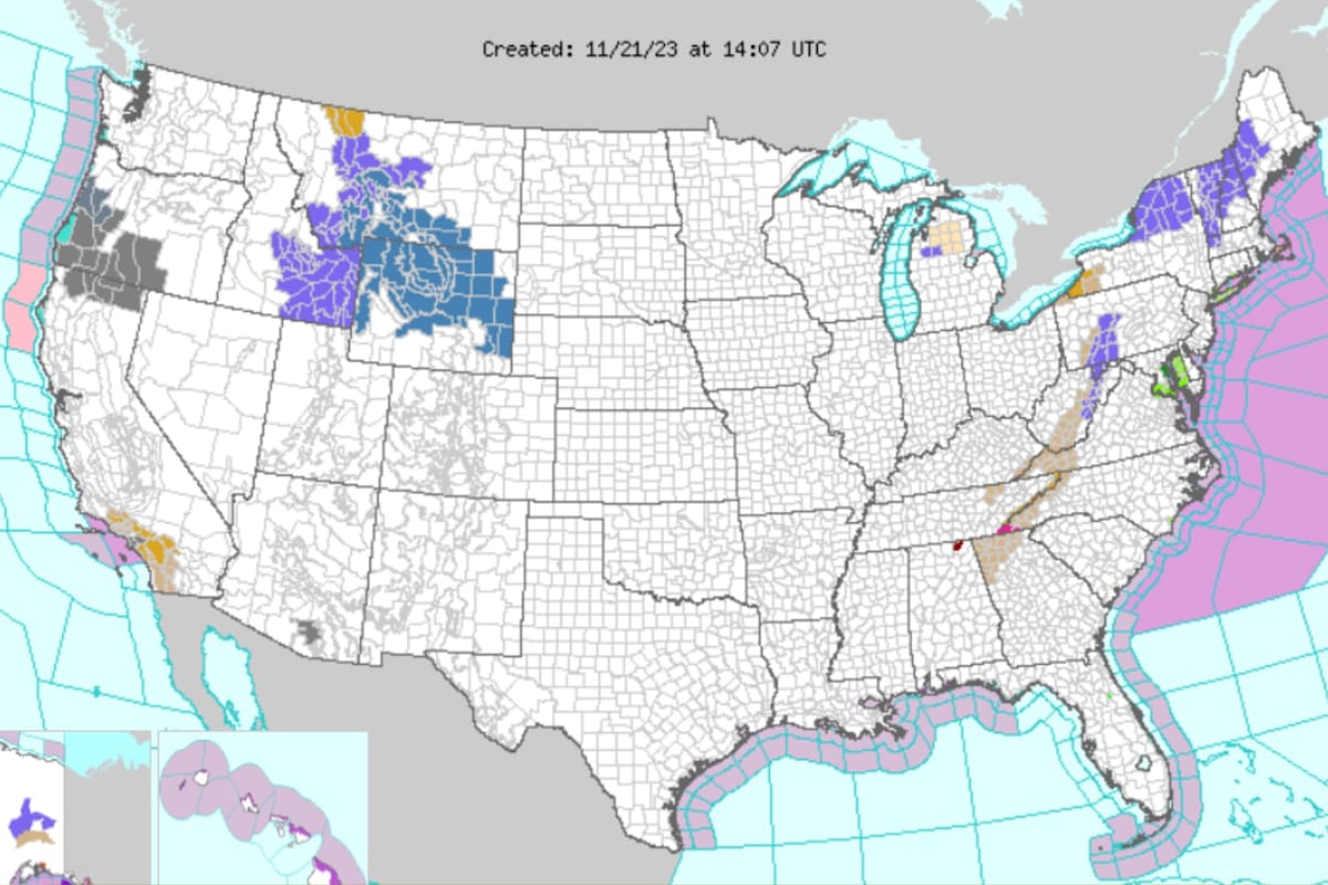 Cómo estará el clima el próximo 23 de noviembre de 2023 en Estados Unidos