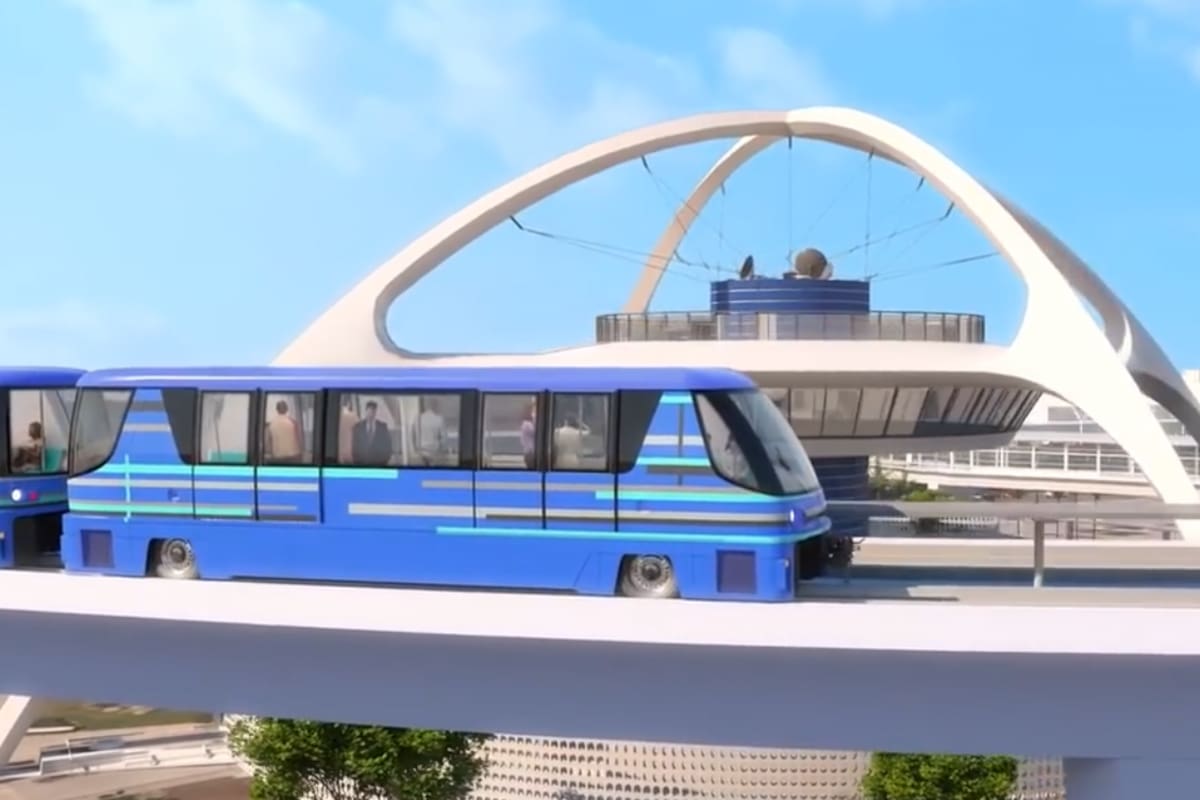 Cómo funciona el tren eléctrico y gratuito de Los Ángeles