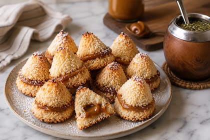 Cómo hacer conitos de coco y dulce de leche: la receta casera que se prepara en media hora (Foto: imagen ilustrativa con IA)