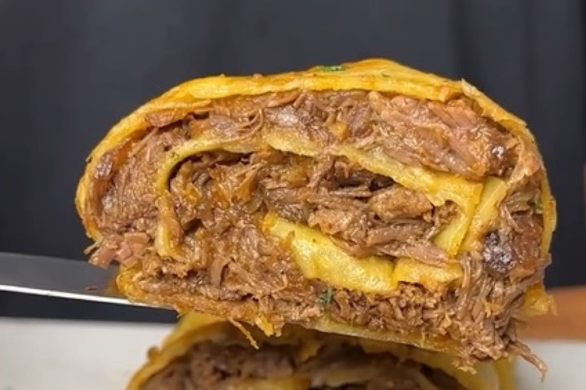 Cómo hacer el arrollado de papa y carne en simples pasos