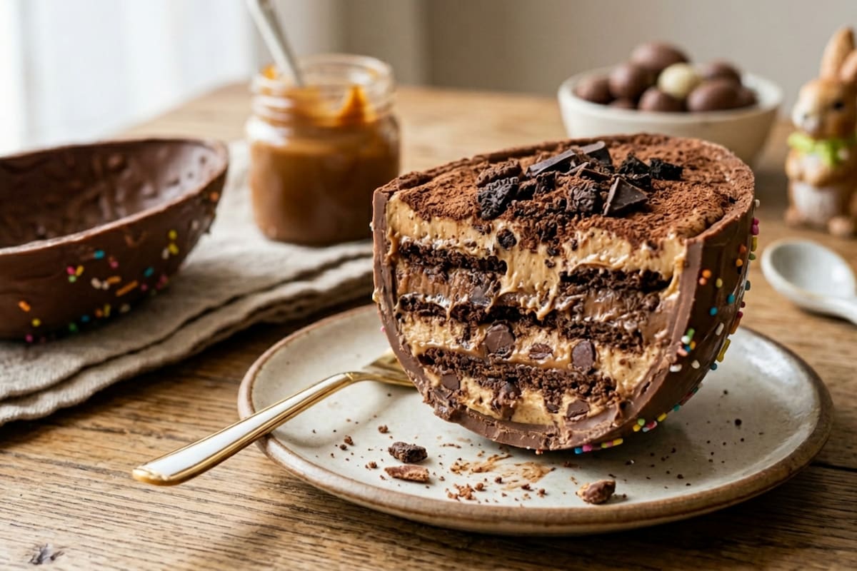 Cómo hacer el huevo de Pascua relleno de chocotorta