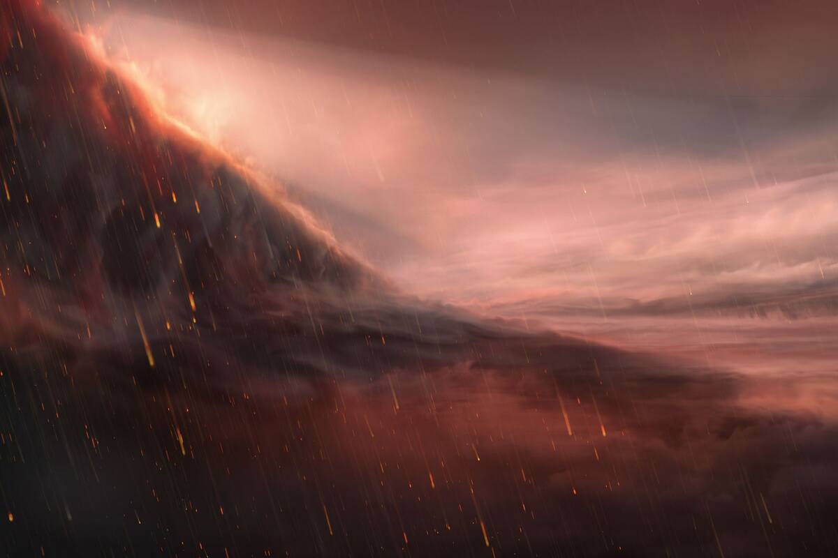 Cómo imaginan una lluvia de metal en el planeta Wasp-76b en el Observatorio Europeo del Sur