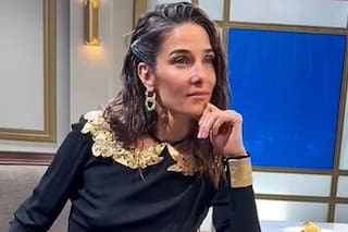 El look estilo realeza que lució Juana en el Almorzando