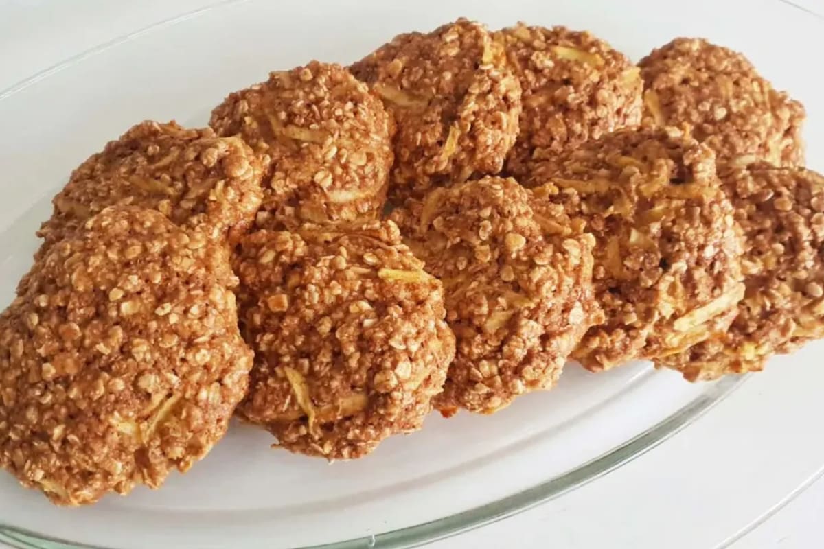 Cómo preparar galletitas de avena y manzana