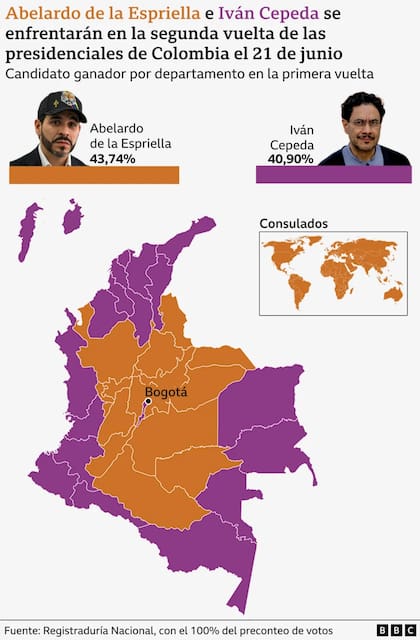 Cómo quedó el mapa de Colombia