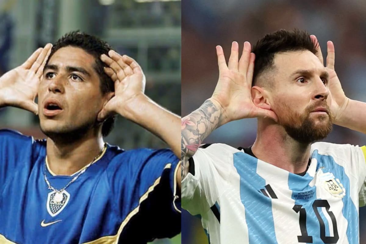 Como Riquelme contra Macri, el gesto de Messi ante Van Gaal tras anotar su gol de penal contra los Países Bajos