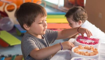 Como Romi no habla tiene una carpeta de pictogramas que cuenta con secciones de comidas, programas de televisión, dispositivos electrónicos y fotos de familiares.